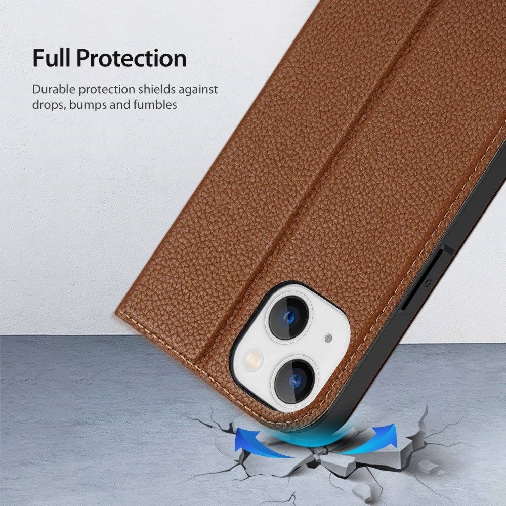 Dux Ducis Skin X2 Apple iPhone 14 Hoesje Book Case Bruin afbeelding 3