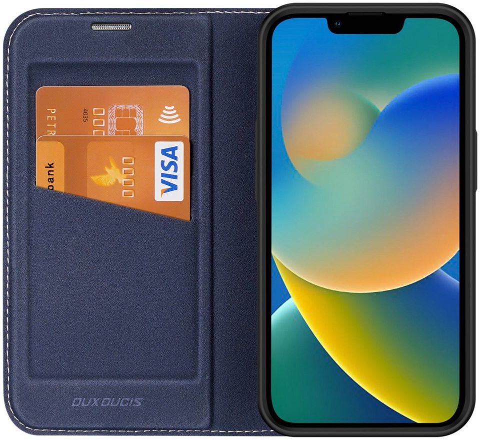 Dux Ducis Skin X2 Apple iPhone 14 Plus Hoesje Book Case Blauw afbeelding 1