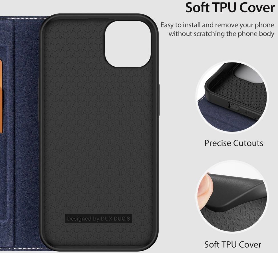 Dux Ducis Skin X2 Apple iPhone 14 Plus Hoesje Book Case Blauw afbeelding 7