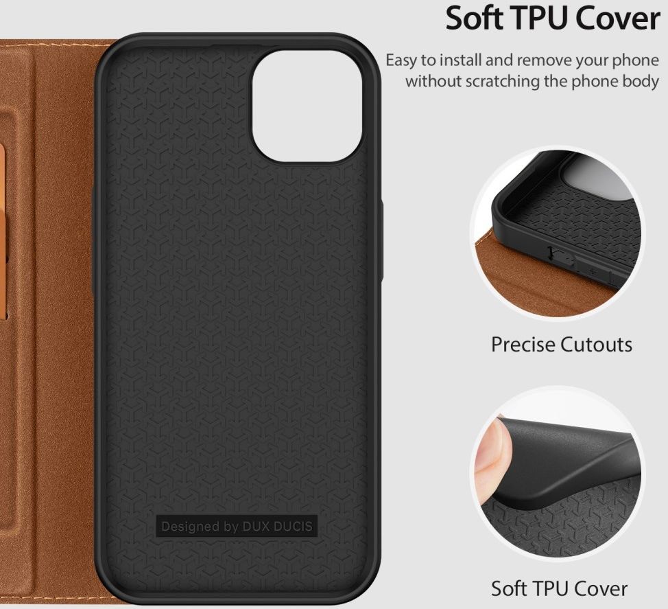 Dux Ducis Skin X2 Apple iPhone 14 Plus Hoesje Book Case Bruin afbeelding 7