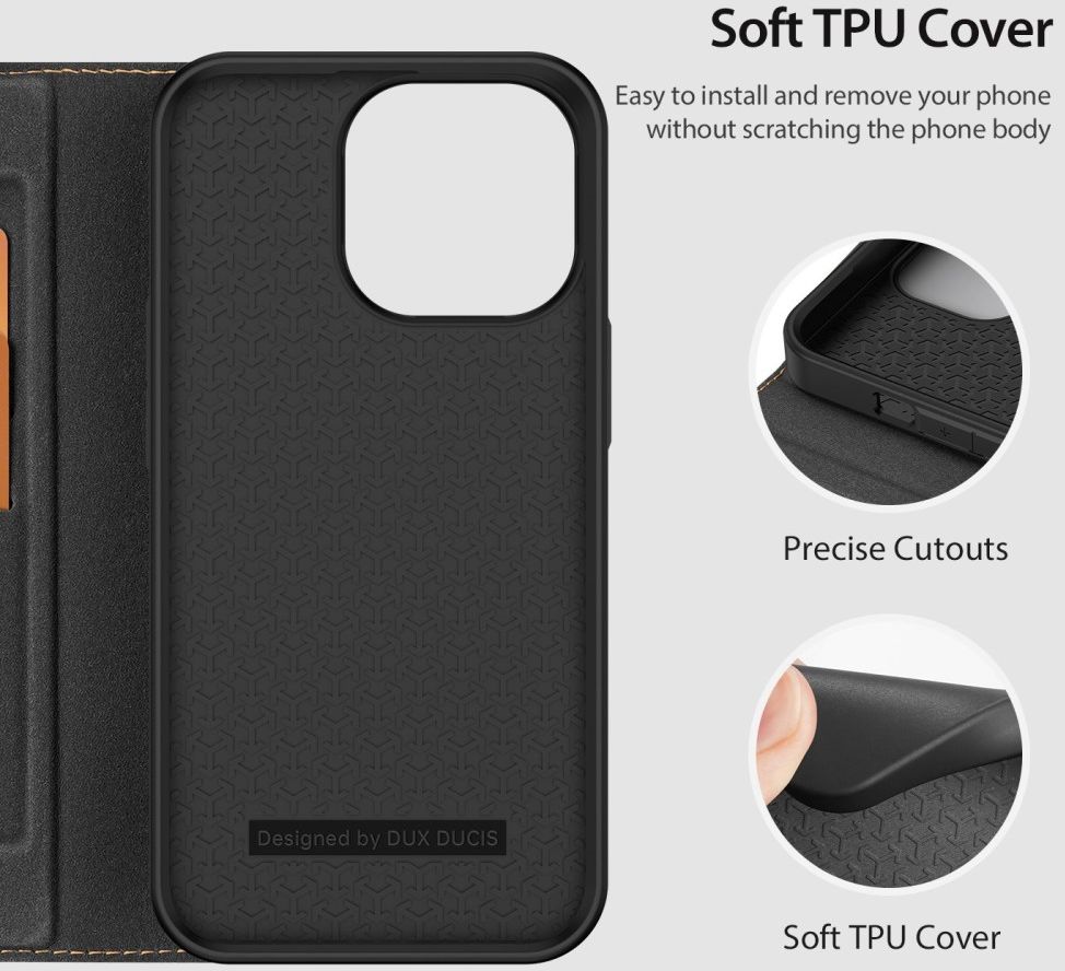 Dux Ducis Skin X2 Apple iPhone 14 Pro Max Hoesje Book Case Zwart afbeelding 7