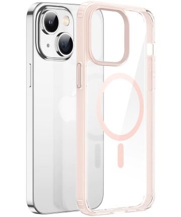 Dux Ducis Clin2 Apple iPhone 14 Hoesje MagSafe Transparant Roze Hoesjes