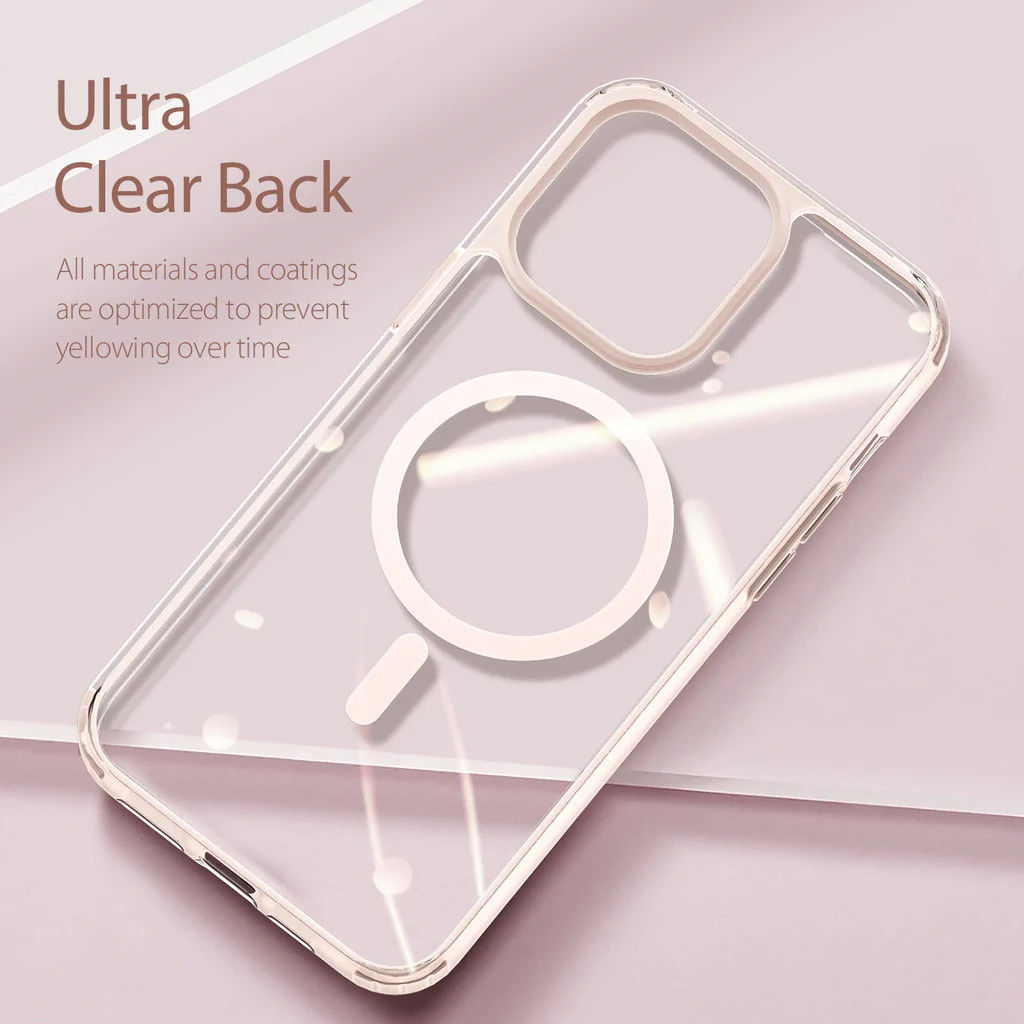 Dux Ducis Clin2 Apple iPhone 14 Hoesje MagSafe Transparant Roze afbeelding 6