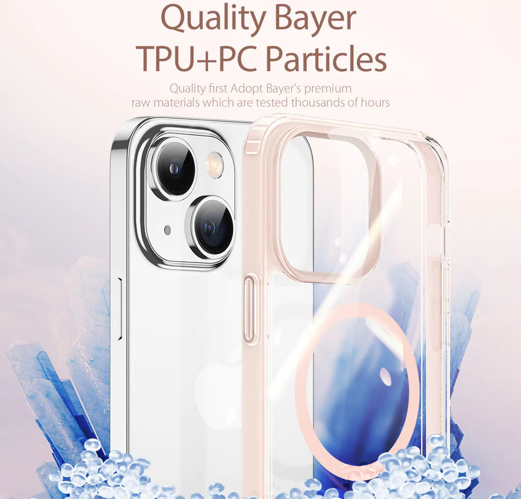 Dux Ducis Clin2 Apple iPhone 14 Hoesje MagSafe Transparant Roze afbeelding 8