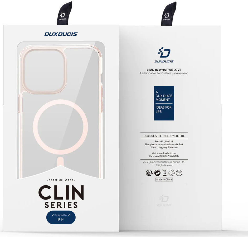 Dux Ducis Clin2 Apple iPhone 14 Hoesje MagSafe Transparant Roze afbeelding 12