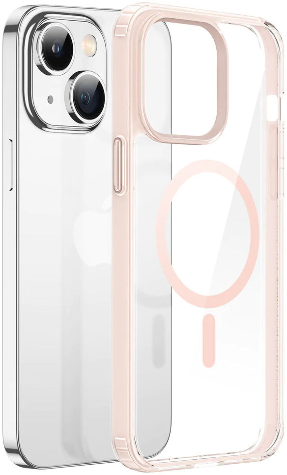 Dux Ducis Clin2 Apple iPhone 14 Hoesje MagSafe Transparant Roze afbeelding 1