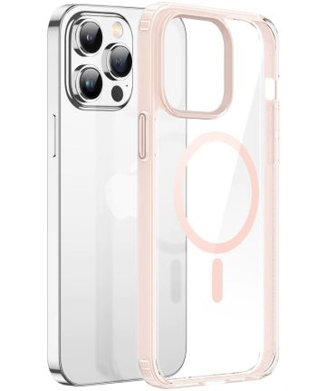 Dux Ducis Clin2 Apple iPhone 14 Pro Hoesje MagSafe Transparant Roze Hoesjes