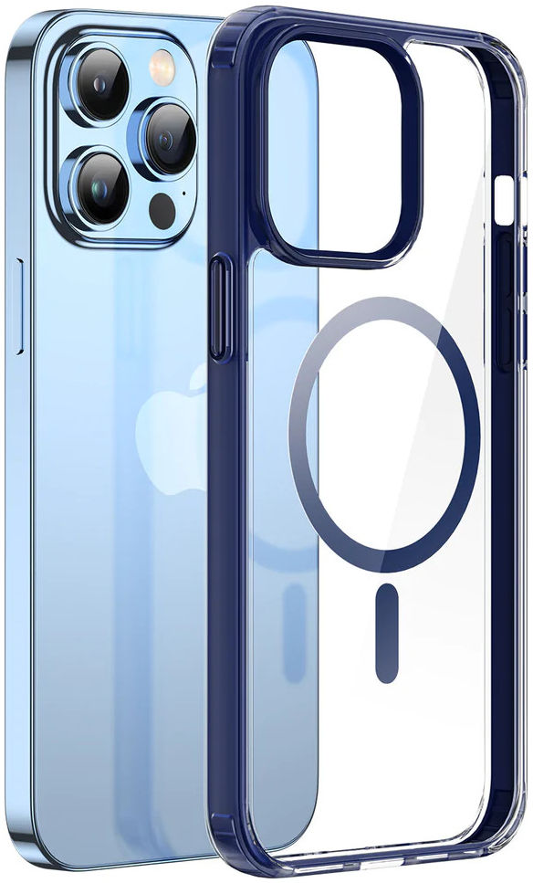 Dux Ducis Clin2 iPhone 14 Pro Max Hoesje MagSafe Transparant Blauw afbeelding 1