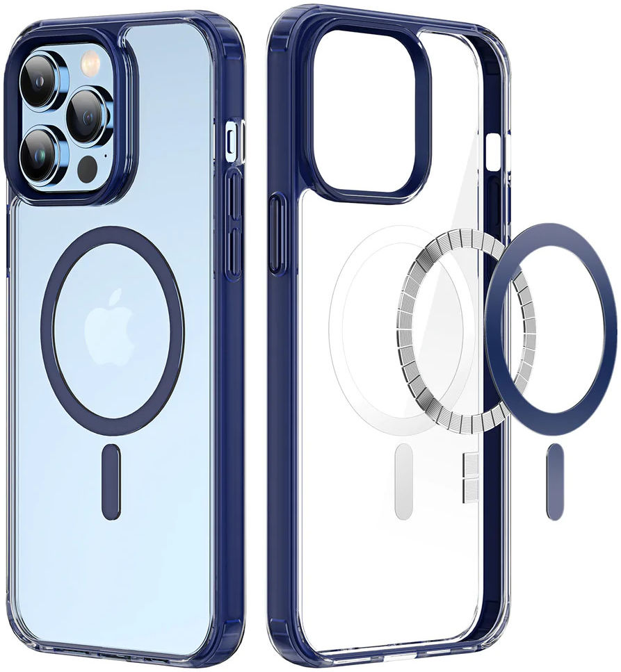 Dux Ducis Clin2 iPhone 14 Pro Max Hoesje MagSafe Transparant Blauw afbeelding 2