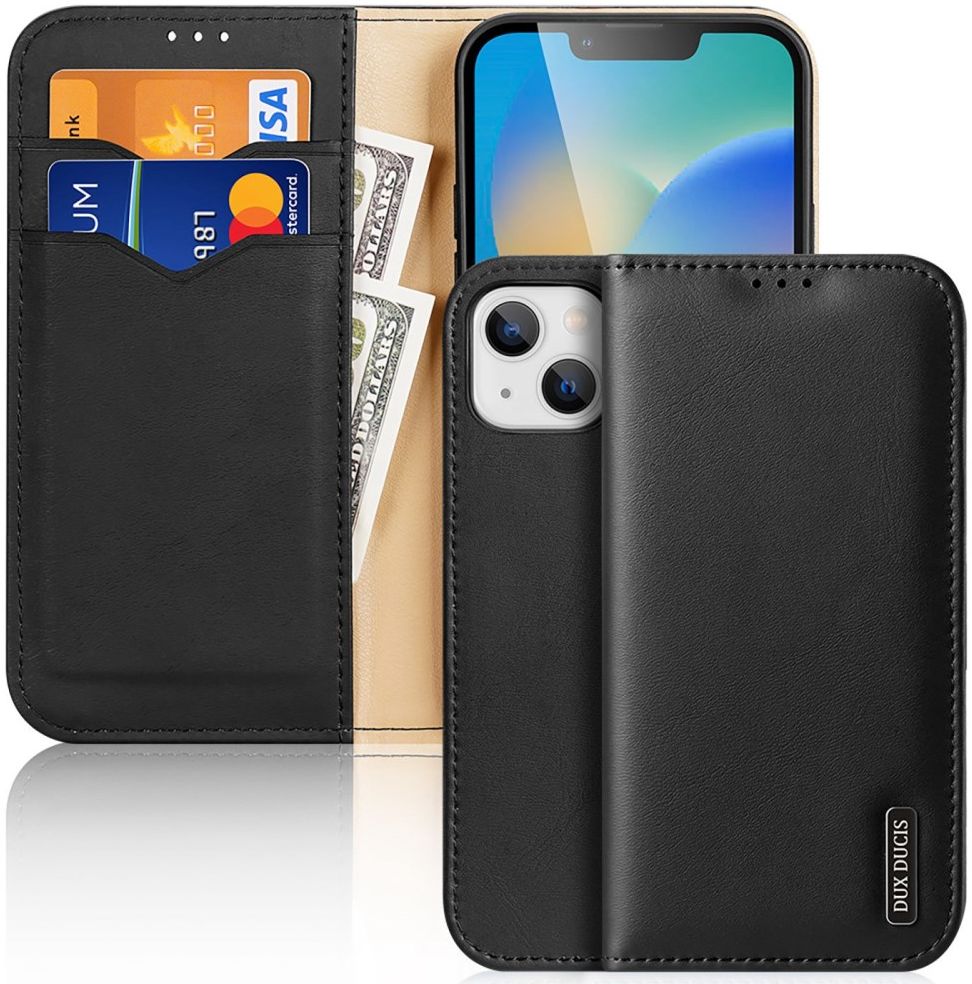 Dux Ducis Hivo Apple iPhone 14 Plus Hoesje RFID Book Case Zwart afbeelding 1