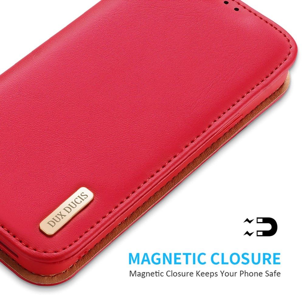 Dux Ducis Hivo Apple iPhone 14 Plus Hoesje RFID Book Case Rood afbeelding 6