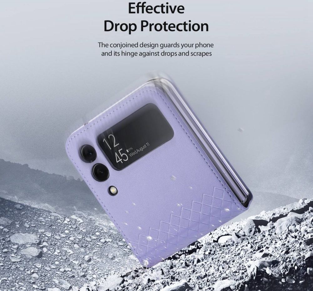 Dux Ducis Bril Samsung Galaxy Z Flip 3 Hoesje Back Cover Paars afbeelding 4