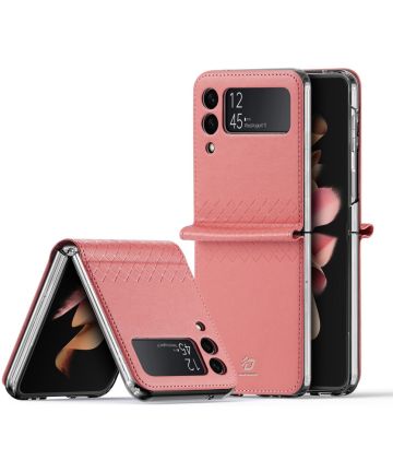 Dux Ducis Bril Samsung Galaxy Z Flip 3 Hoesje Back Cover Roze Hoesjes
