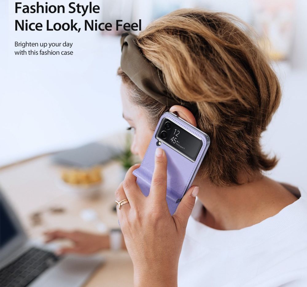 Dux Ducis Bril Samsung Galaxy Z Flip 4 Hoesje Back Cover Paars afbeelding 8