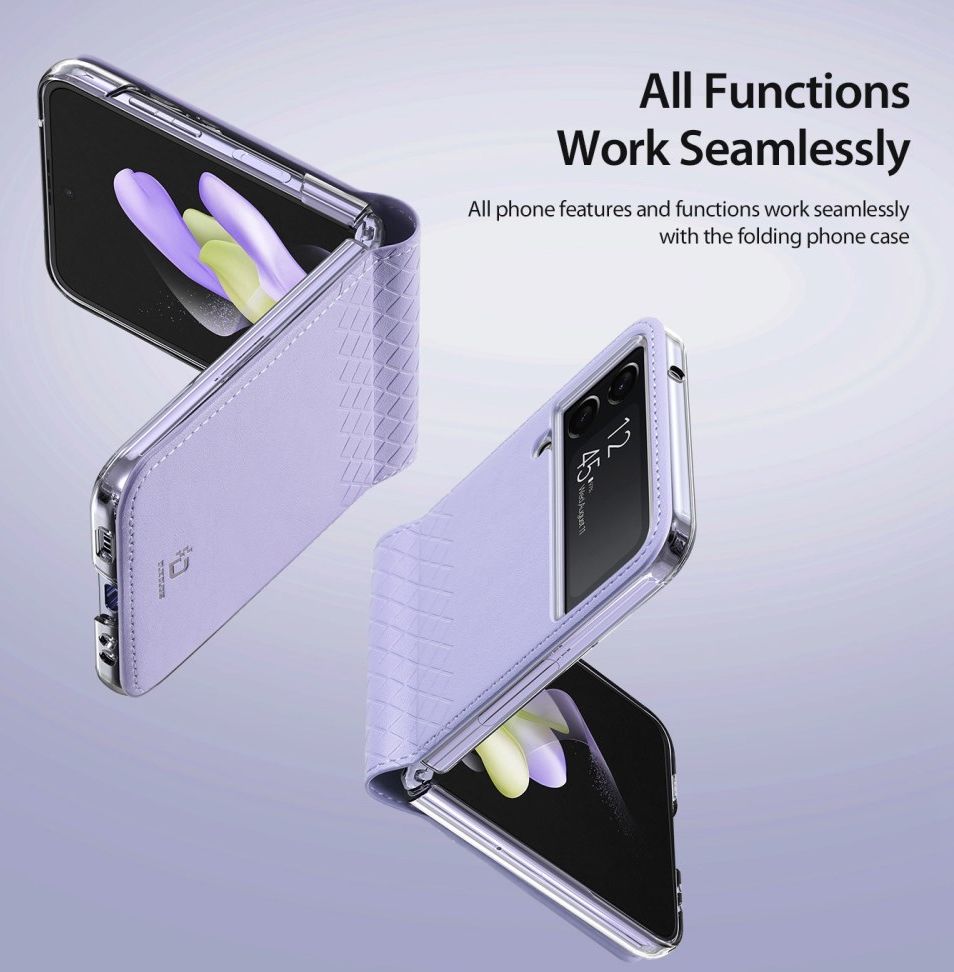 Dux Ducis Bril Samsung Galaxy Z Flip 4 Hoesje Back Cover Paars afbeelding 9