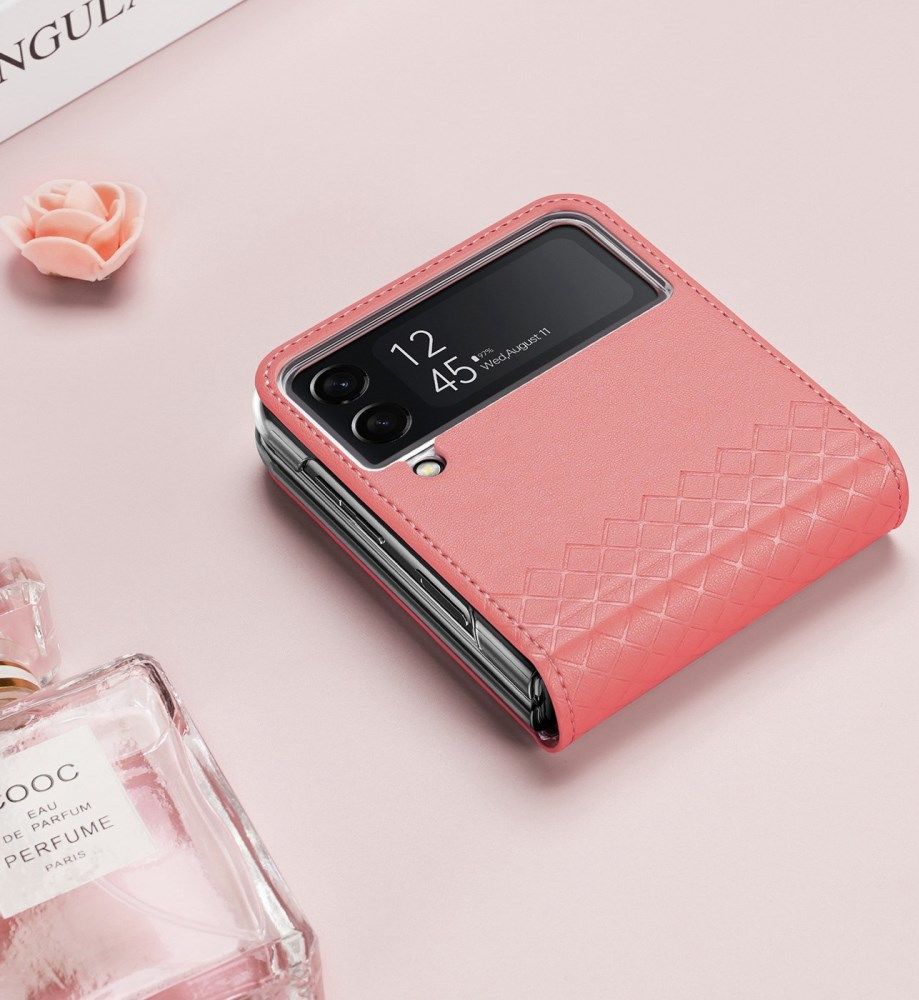 Dux Ducis Bril Samsung Galaxy Z Flip 4 Hoesje Back Cover Roze afbeelding 3