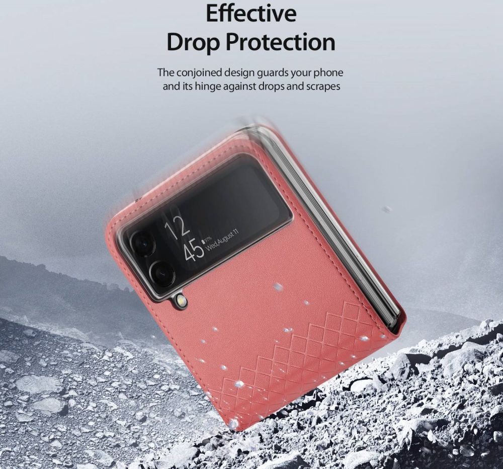 Dux Ducis Bril Samsung Galaxy Z Flip 4 Hoesje Back Cover Roze afbeelding 4
