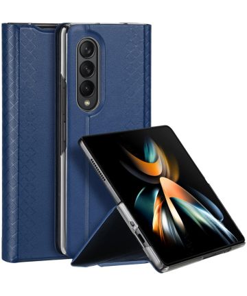 Dux Ducis Bril Samsung Galaxy Z Fold 4 Hoesje Book Case Blauw Hoesjes