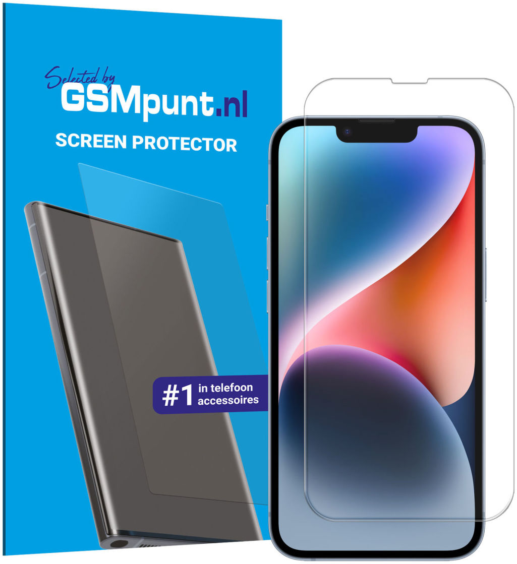 Apple iPhone 14 Tempered Glass Case Friendly Screenprotector afbeelding 1