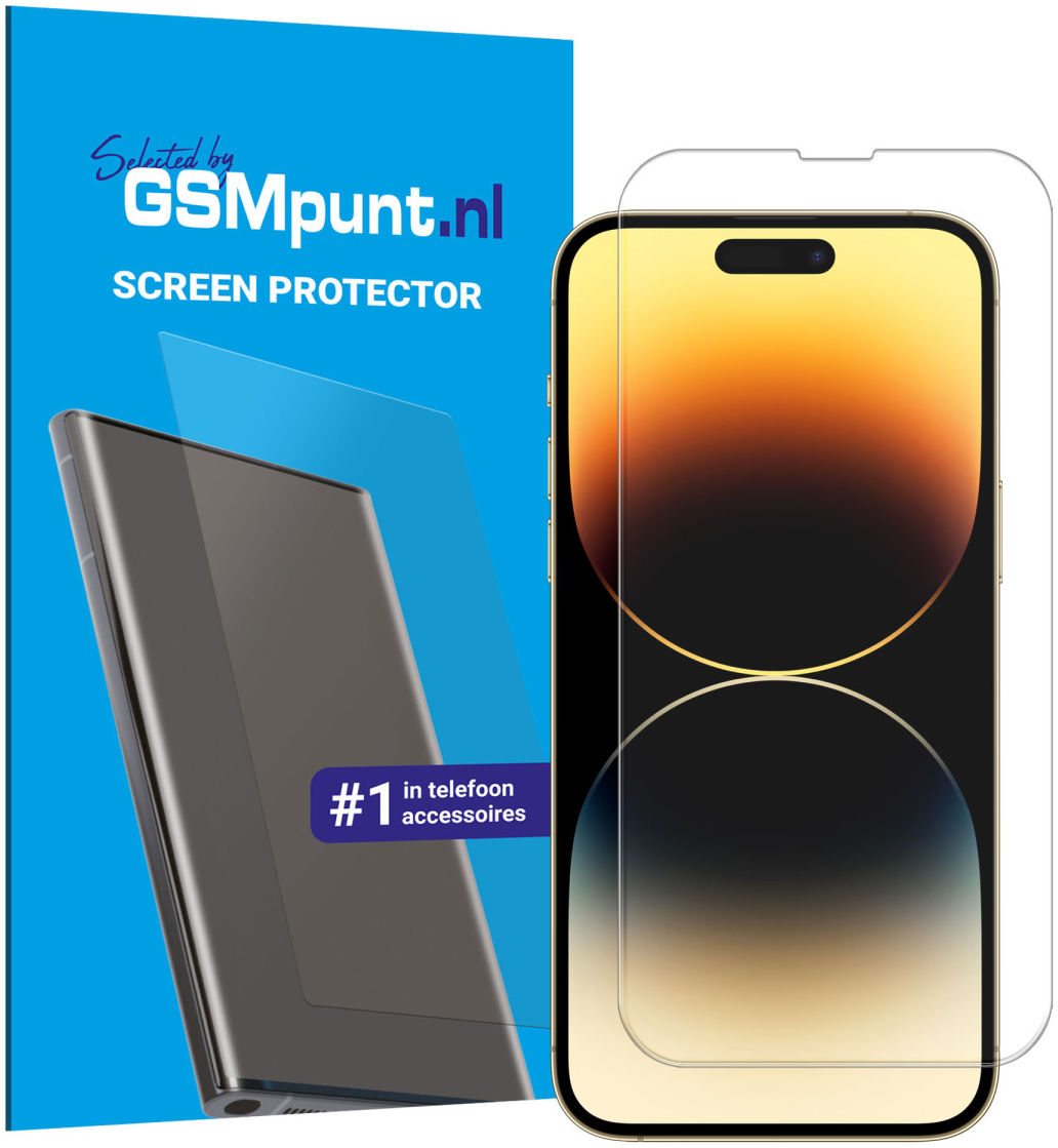 Apple iPhone 14 Pro Max Tempered Glass Case Friendly Screenprotector afbeelding 1