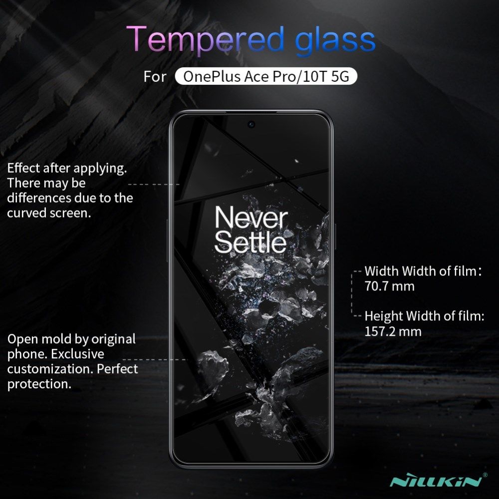 Nillkin H+ Pro OnePlus 10T Screen Protector 9H Tempered Glass afbeelding 13