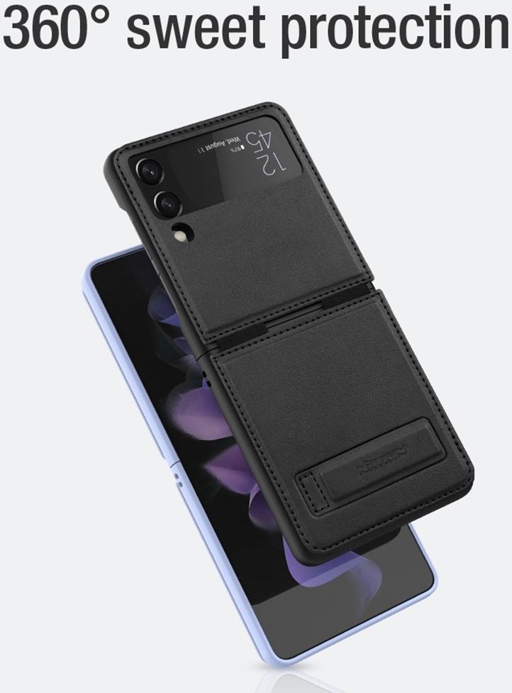 Nillkin Qin Samsung Galaxy Z Flip 4 Hoesje Book Case Zwart afbeelding 10
