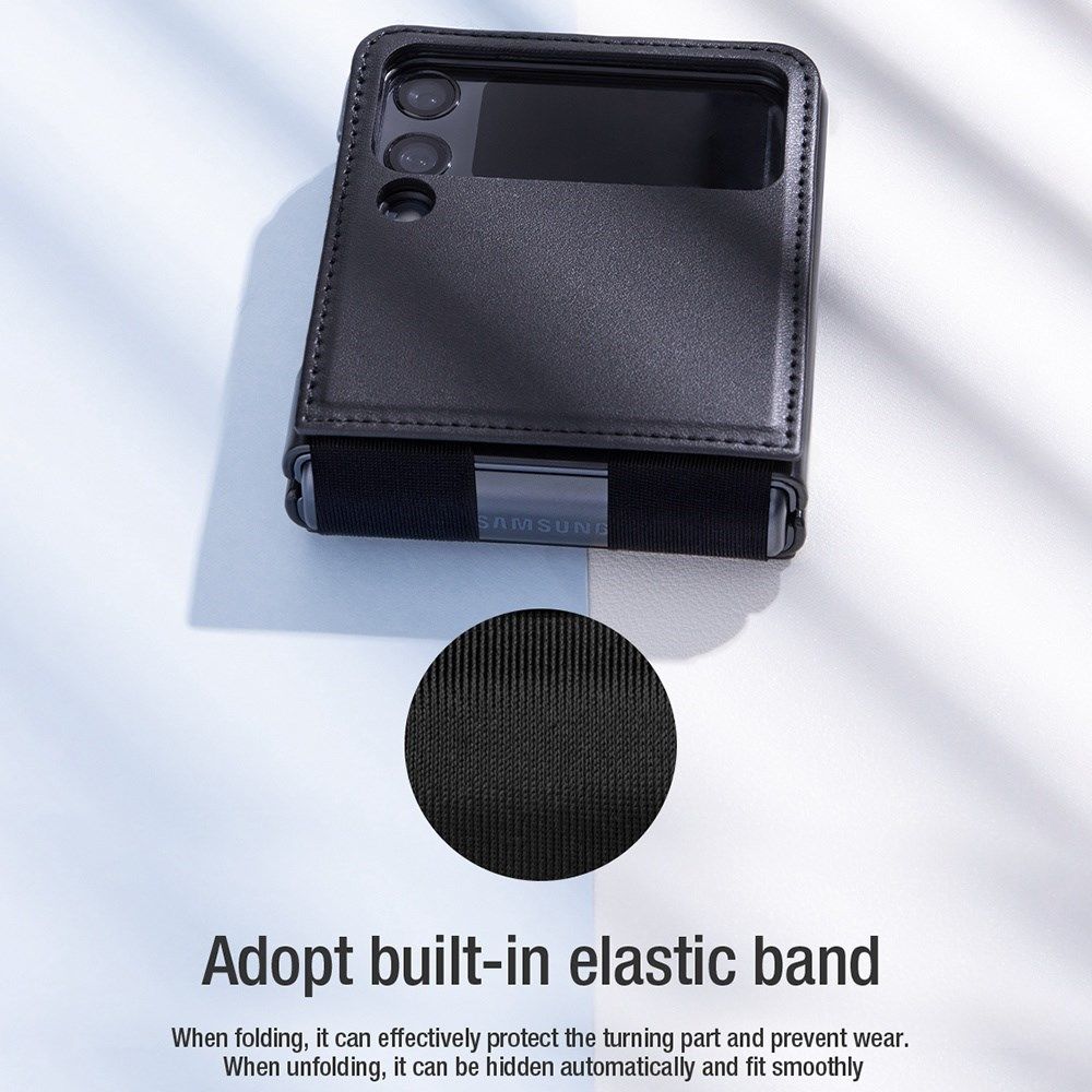 Nillkin Qin Samsung Galaxy Z Flip 4 Hoesje Book Case Zwart afbeelding 6