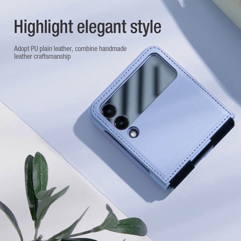 Nillkin Qin Samsung Galaxy Z Flip 4 Hoesje Book Case Zwart afbeelding 8