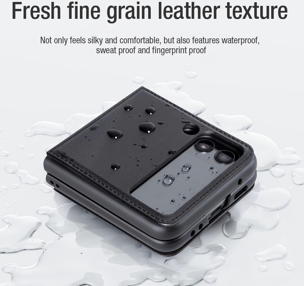 Nillkin Qin Samsung Galaxy Z Flip 4 Hoesje Book Case Zwart afbeelding 9