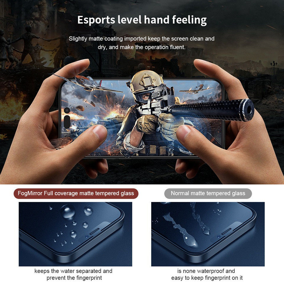 Nillkin FogMirror iPhone 14 Pro Max Screen Protector Full Cover Glas afbeelding 8