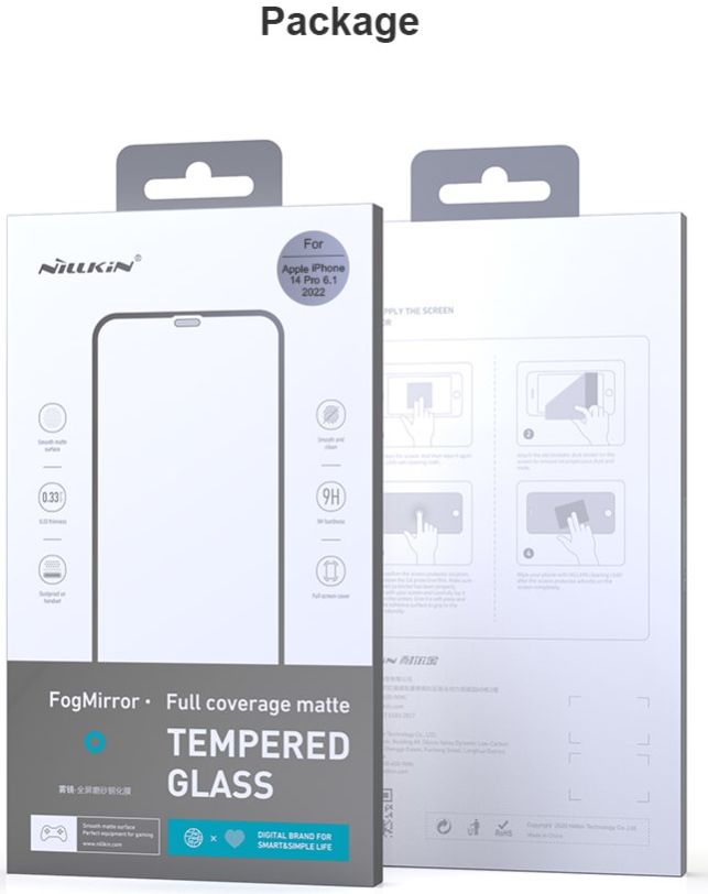 Nillkin FogMirror iPhone 14 Pro Max Screen Protector Full Cover Glas afbeelding 13