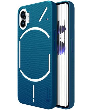 Nillkin Super Frosted Shield Nothing Phone 1 Hoesje Back Cover Blauw Hoesjes