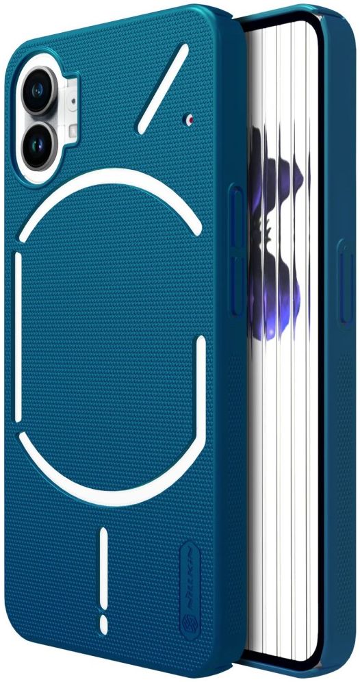 Nillkin Super Frosted Shield Nothing Phone 1 Hoesje Back Cover Blauw afbeelding 1