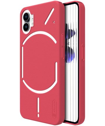 Nillkin Super Frosted Shield Nothing Phone 1 Hoesje Back Cover Rood Hoesjes