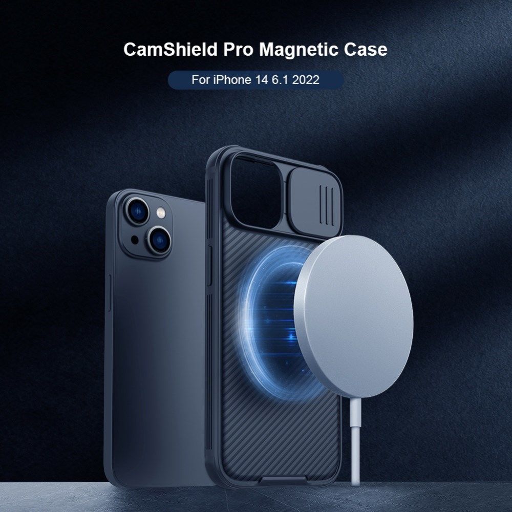 Nillkin CamShield MagSafe iPhone 14 Plus Hoesje Camera Slider Blauw afbeelding 4