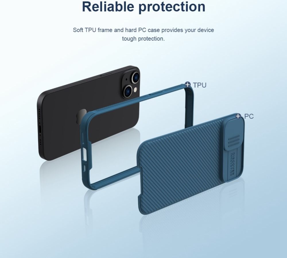 Nillkin CamShield MagSafe iPhone 14 Plus Hoesje Camera Slider Blauw afbeelding 9