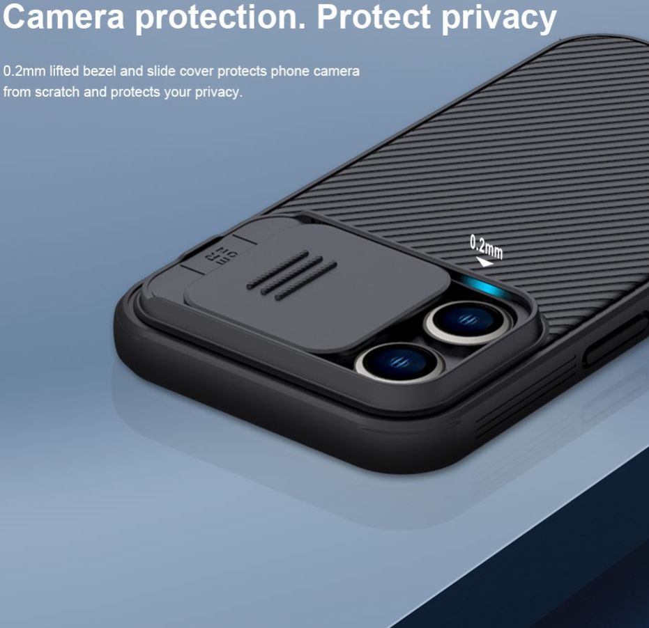 Nillkin CamShield MagSafe iPhone 14 Pro Max Hoesje Camera Slider Blauw afbeelding 4