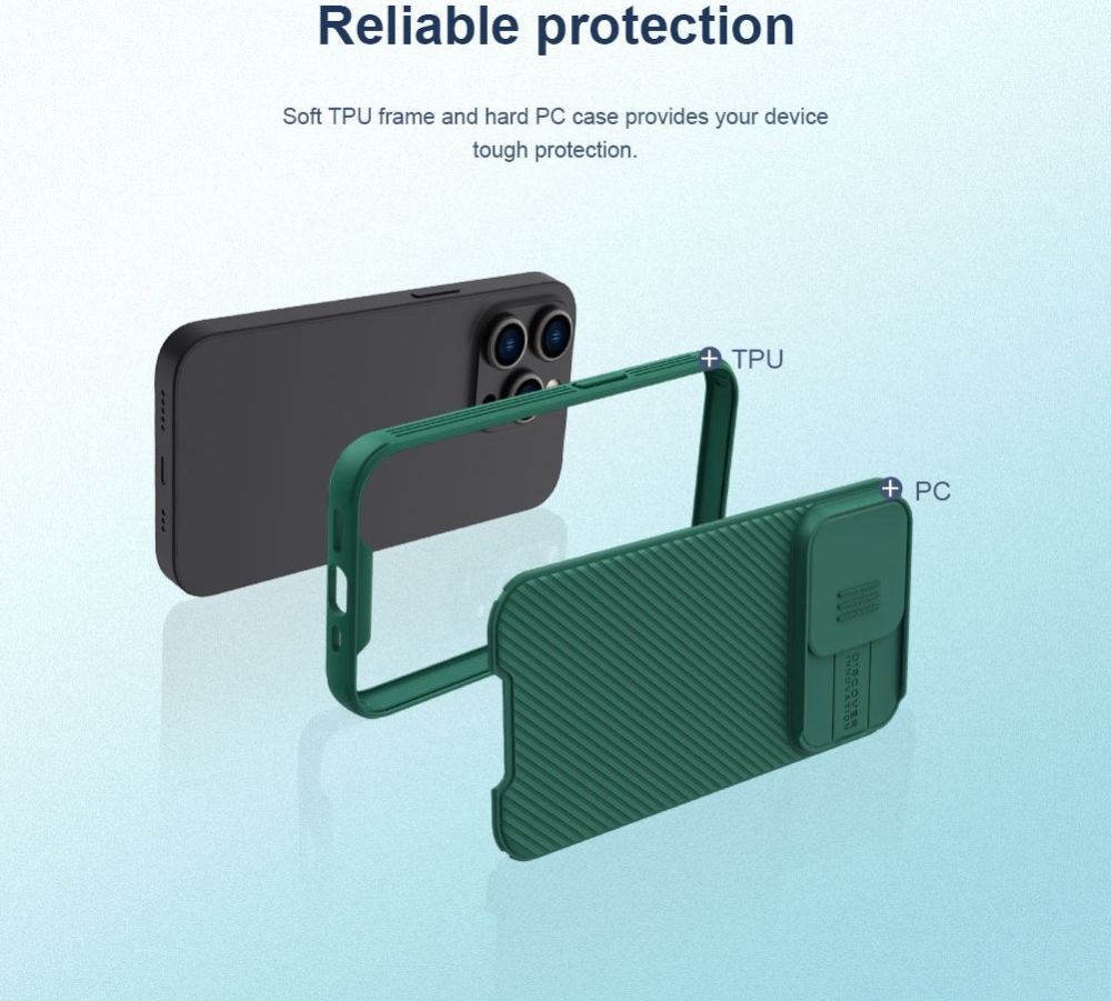 Nillkin CamShield MagSafe iPhone 14 Pro Max Hoesje Camera Slider Blauw afbeelding 9