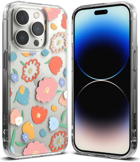 Ringke Fusion Apple iPhone 14 Pro Max Hoesje Back Cover Floral afbeelding 1