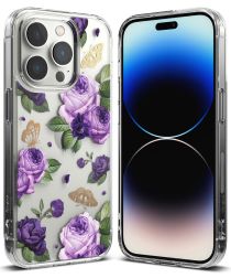 Ringke Fusion Apple iPhone 14 Pro Max Hoesje Back Cover Purple Rose