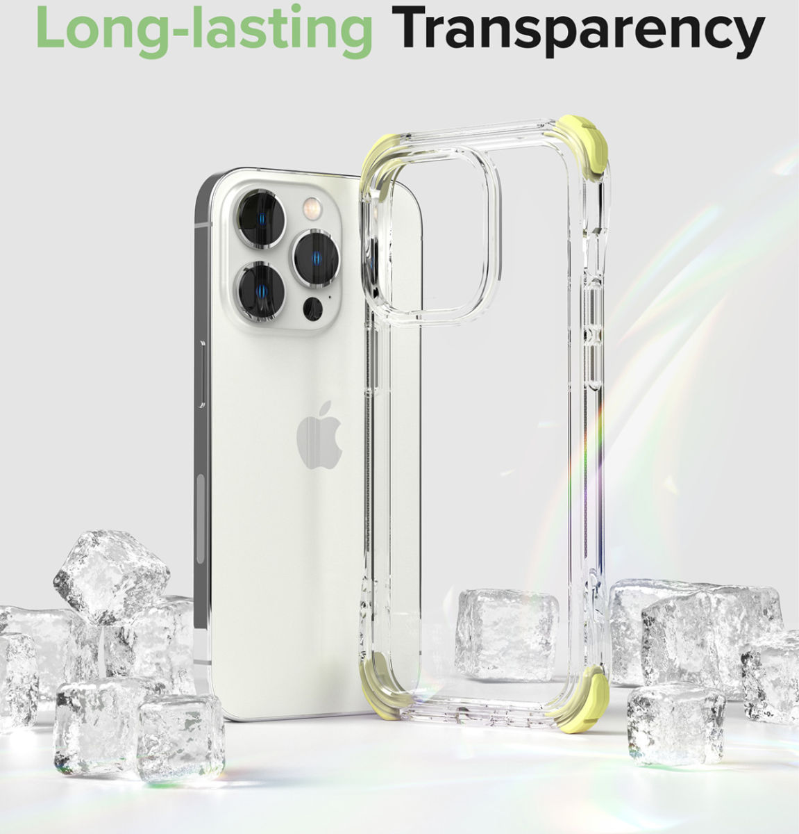 Ringke Fusion+ iPhone 14 Pro Max Hoesje Transparant + Bumper Lime afbeelding 6