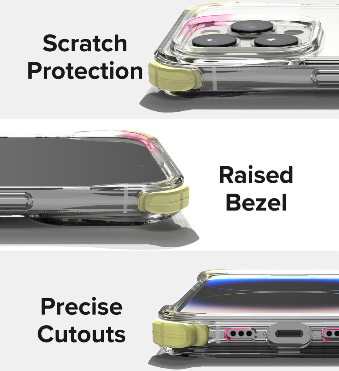 Ringke Fusion+ Apple iPhone 14 Pro Hoesje Transparant + Bumper Lime afbeelding 12