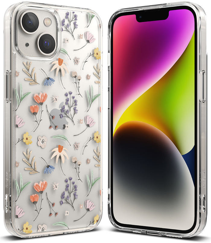 Ringke Fusion Apple iPhone 14 Hoesje Back Cover Dry Flowers afbeelding 1