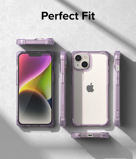 Ringke Fusion Bumper Apple iPhone 14 Hoesje Transparant Paars afbeelding 2