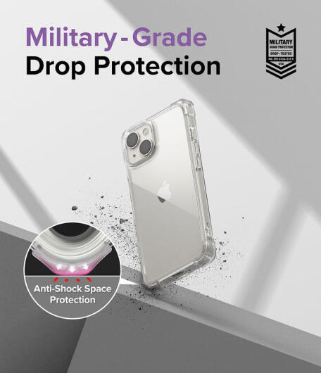Ringke Fusion Bumper Apple iPhone 14 Hoesje Transparant Paars afbeelding 5