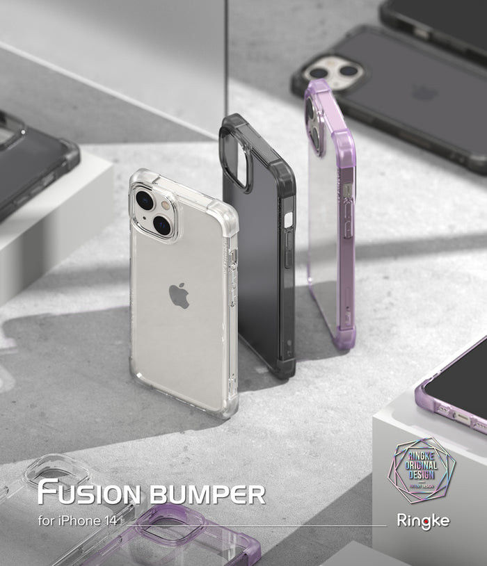 Ringke Fusion Bumper Apple iPhone 14 Hoesje Transparant Zwart afbeelding 10