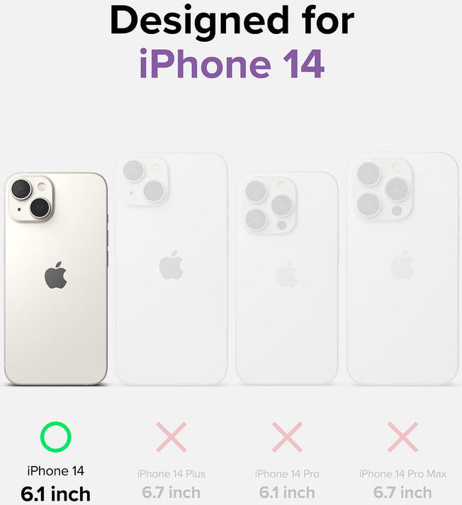Ringke Fusion Bumper Apple iPhone 14 Hoesje Transparant Zwart afbeelding 2