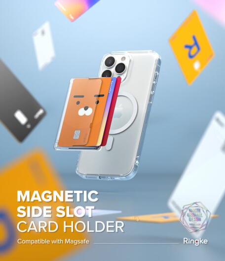 Ringke Magnetic Side Slot MagSafe Kaarthouder Drie Pasjes Zwart afbeelding 2