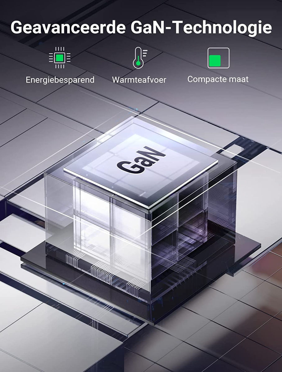 UGREEN Nexode 45W PD USB-C Snellader GaN Adaper Fast Charge Grijs afbeelding 9