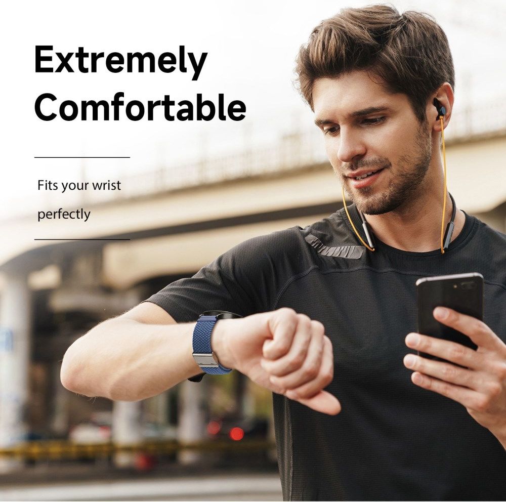 Dux Ducis Mixture II Strap Universeel Smartwatch Bandje 20MM Blauw afbeelding 6